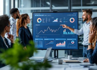 Dashboard view of Zento CRM SaaS showing business performance metrics