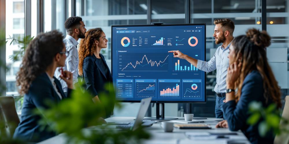 Dashboard view of Zento CRM SaaS showing business performance metrics